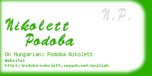nikolett podoba business card